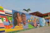 Crean nuevo mural en Facultad de Idiomas en Puerto Escondido
