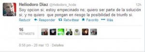 Captura HELIODORO DÍAZ TWITTER 200313