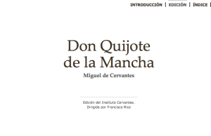 Portada Don Quijote de la mancha Inst Cervantes