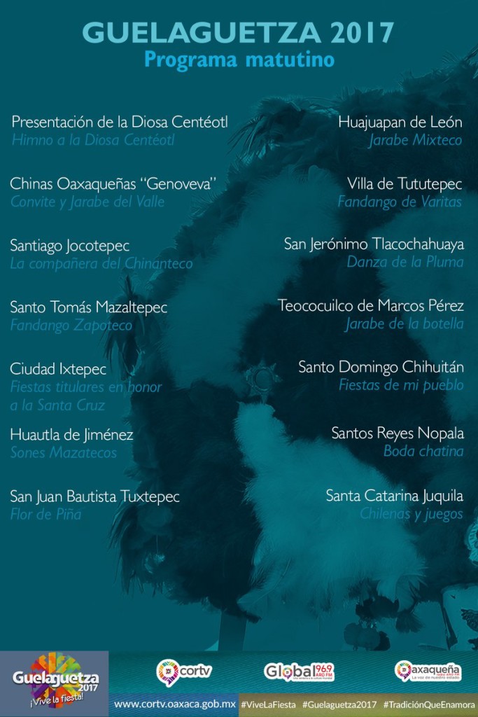 Programa de delegaciones Guelaguetza 2017