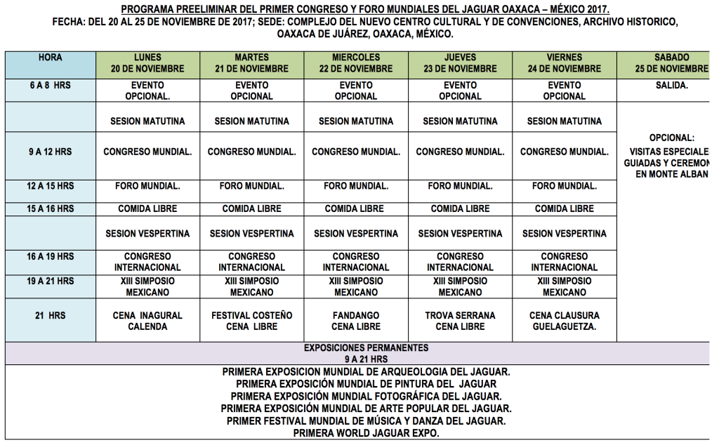 program CONGRESO JAGUAR